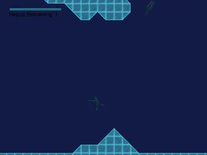 A lone diver evading enemies at astounding depths.