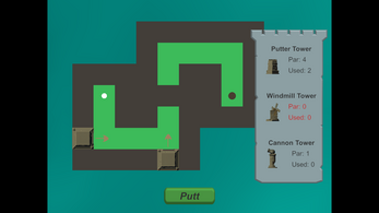 A partially solved level in Puttsy.
