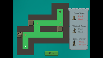 Another partially solved level in Puttsy.